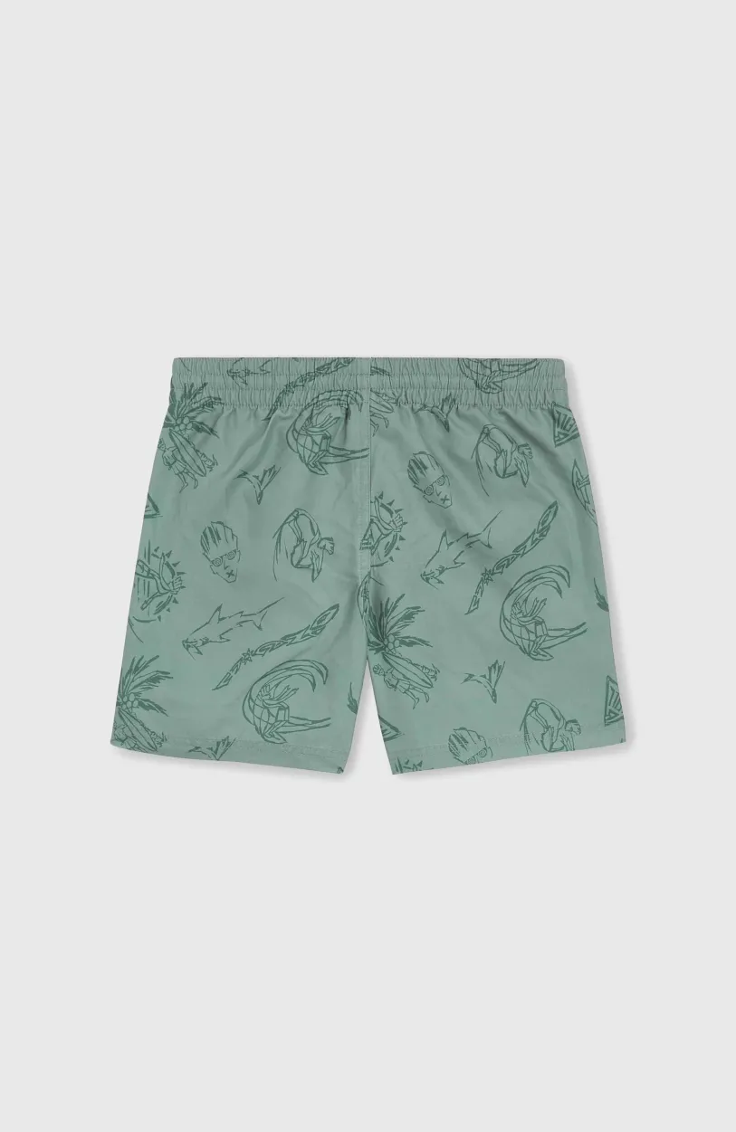 Clearance O’Neill Mix And Match Cali Print 13'' Zwembroek | Green Vintage Surfer