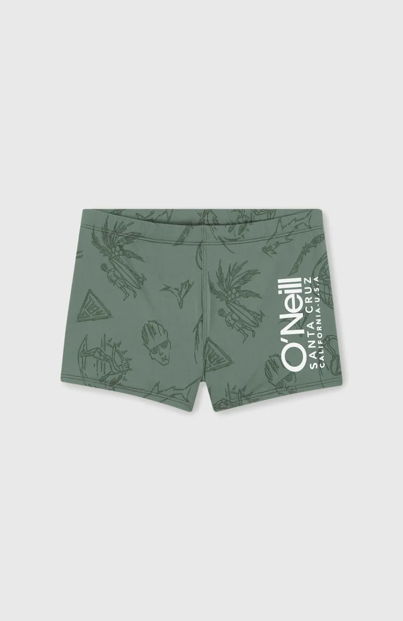 Best O’Neill Mix And Match Crazy 8" Zwemboxer | Green Vintage Surfer