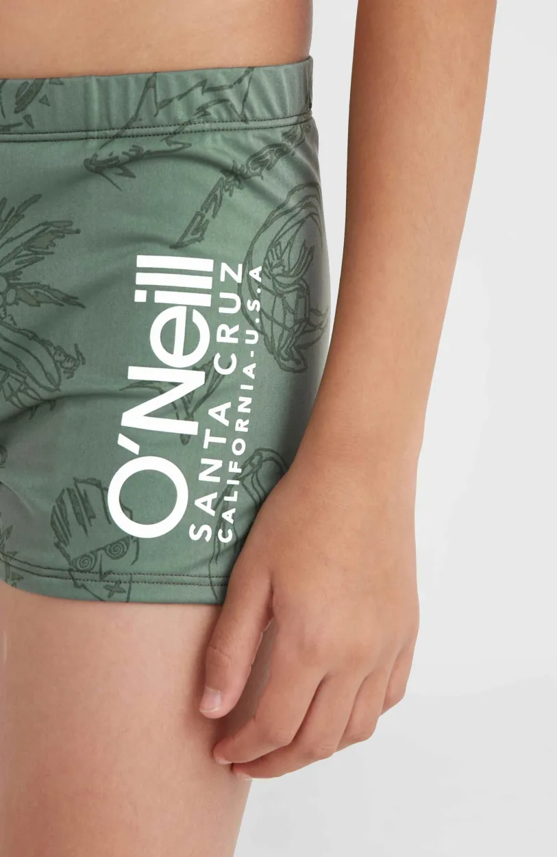 Best O’Neill Mix And Match Crazy 8" Zwemboxer | Green Vintage Surfer