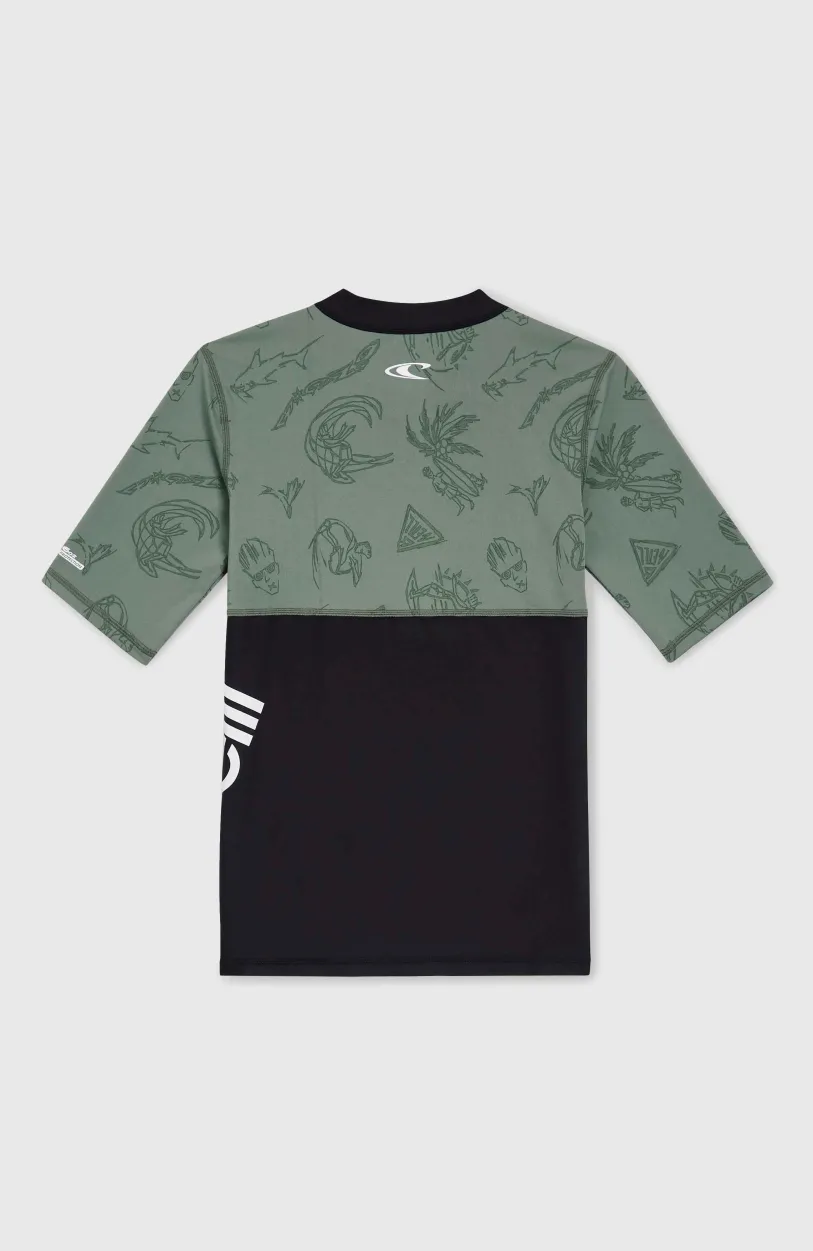 Outlet O’Neill Mix And Match Crazy Shirt Met Korte Mouwen | Green Vintage Surfer