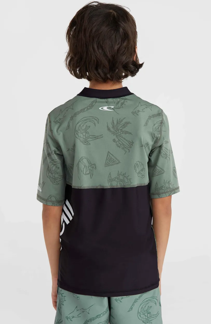 Outlet O’Neill Mix And Match Crazy Shirt Met Korte Mouwen | Green Vintage Surfer
