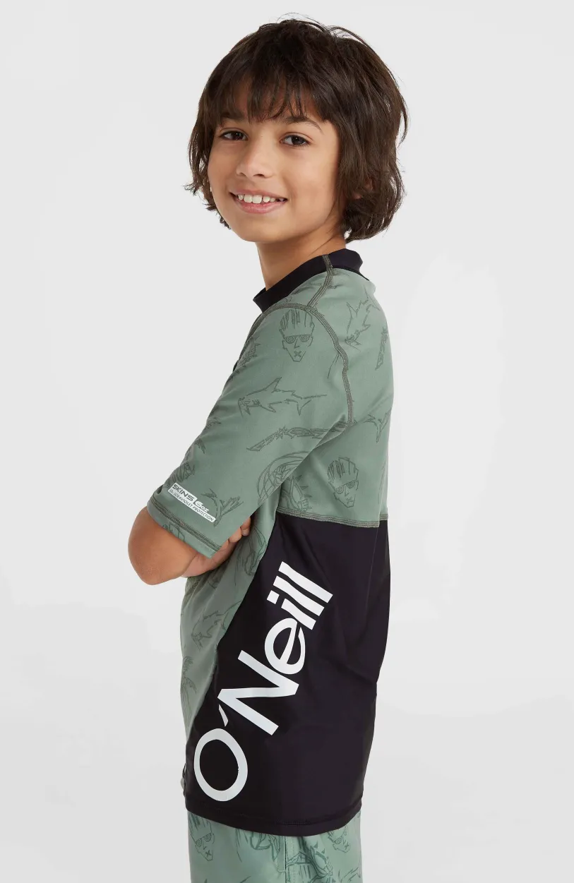 Outlet O’Neill Mix And Match Crazy Shirt Met Korte Mouwen | Green Vintage Surfer
