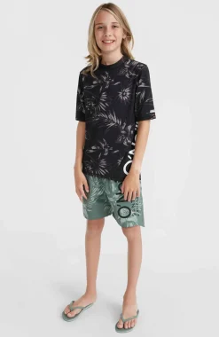 Clearance O’Neill Mix And Match Crazy Shirt Met Korte Mouwen | Black Tonal Tropican