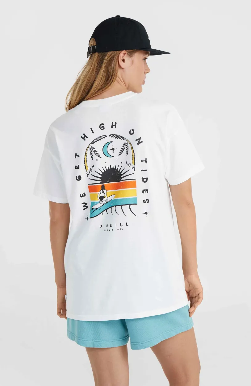 Outlet O’Neill O'Neill Beach Vintage High On Tides T-shirt | Snow White