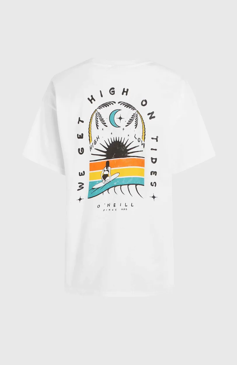 Outlet O’Neill O'Neill Beach Vintage High On Tides T-shirt | Snow White
