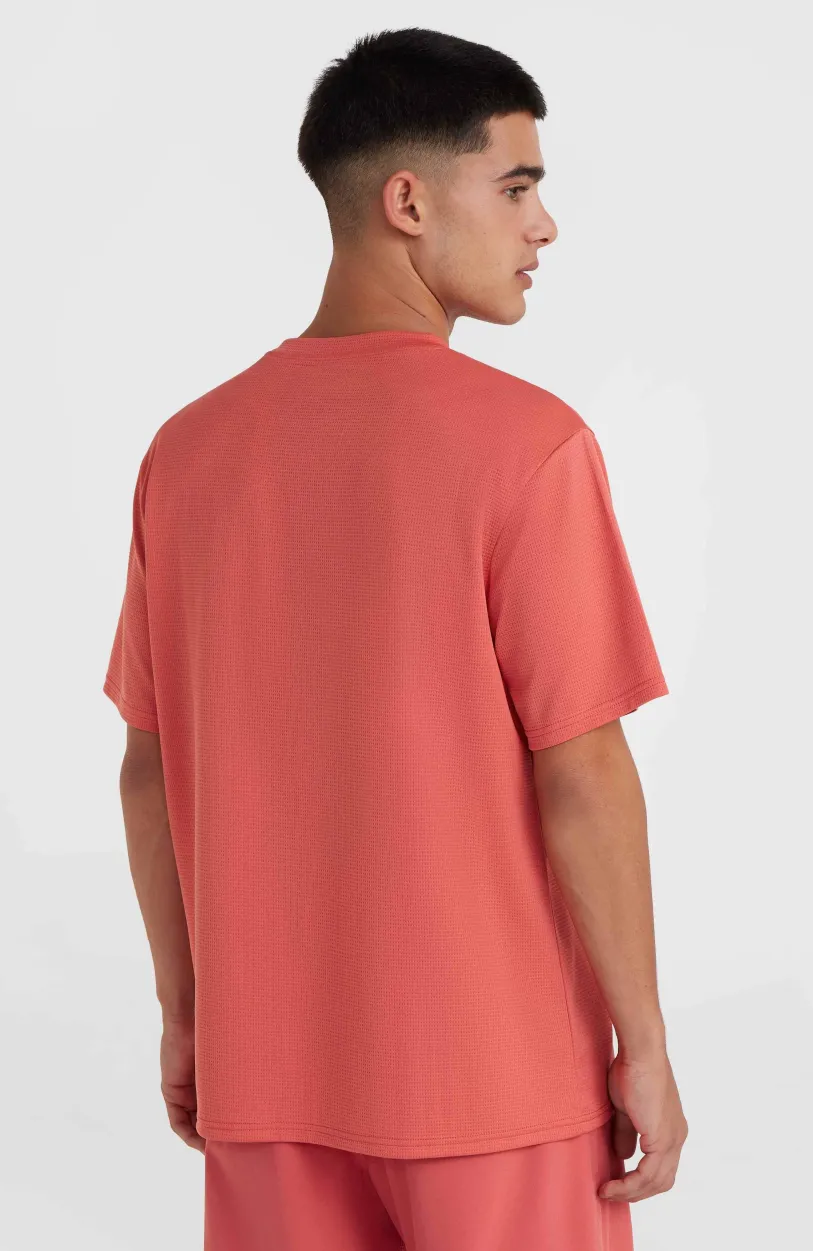 Hot O’Neill O'Neill Hybrid Logo Polygiene T-shirt | Red Orcher
