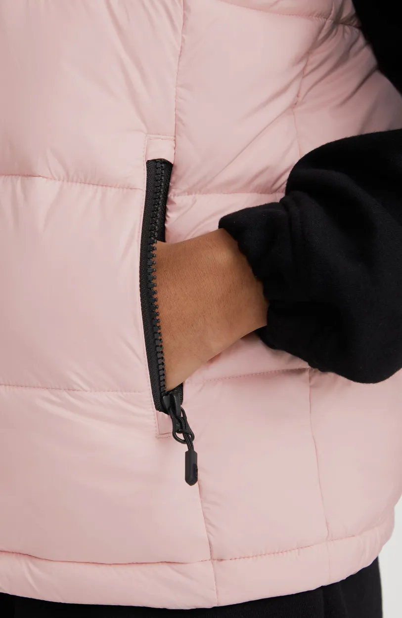 New O’Neill O'Riginals Puffer Bodywarmer | Peach Whip Colour Block