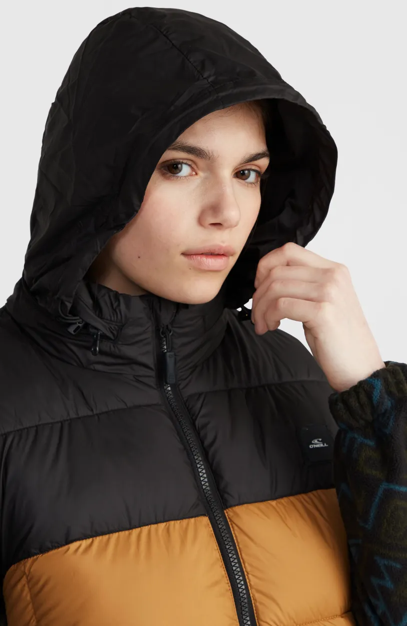 Hot O’Neill O'Riginals Puffer Bodywarmer | Rich Caramel Colour block