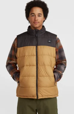 Best O’Neill O'Riginals Puffer Bodywarmer | Rich Caramel Colour block