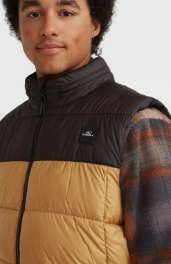 Best O’Neill O'Riginals Puffer Bodywarmer | Rich Caramel Colour block