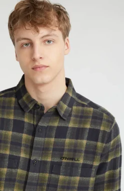 Outlet O’Neill Overhemd O'Neill TRVLR Series Flannel Check | Green Shadow Check