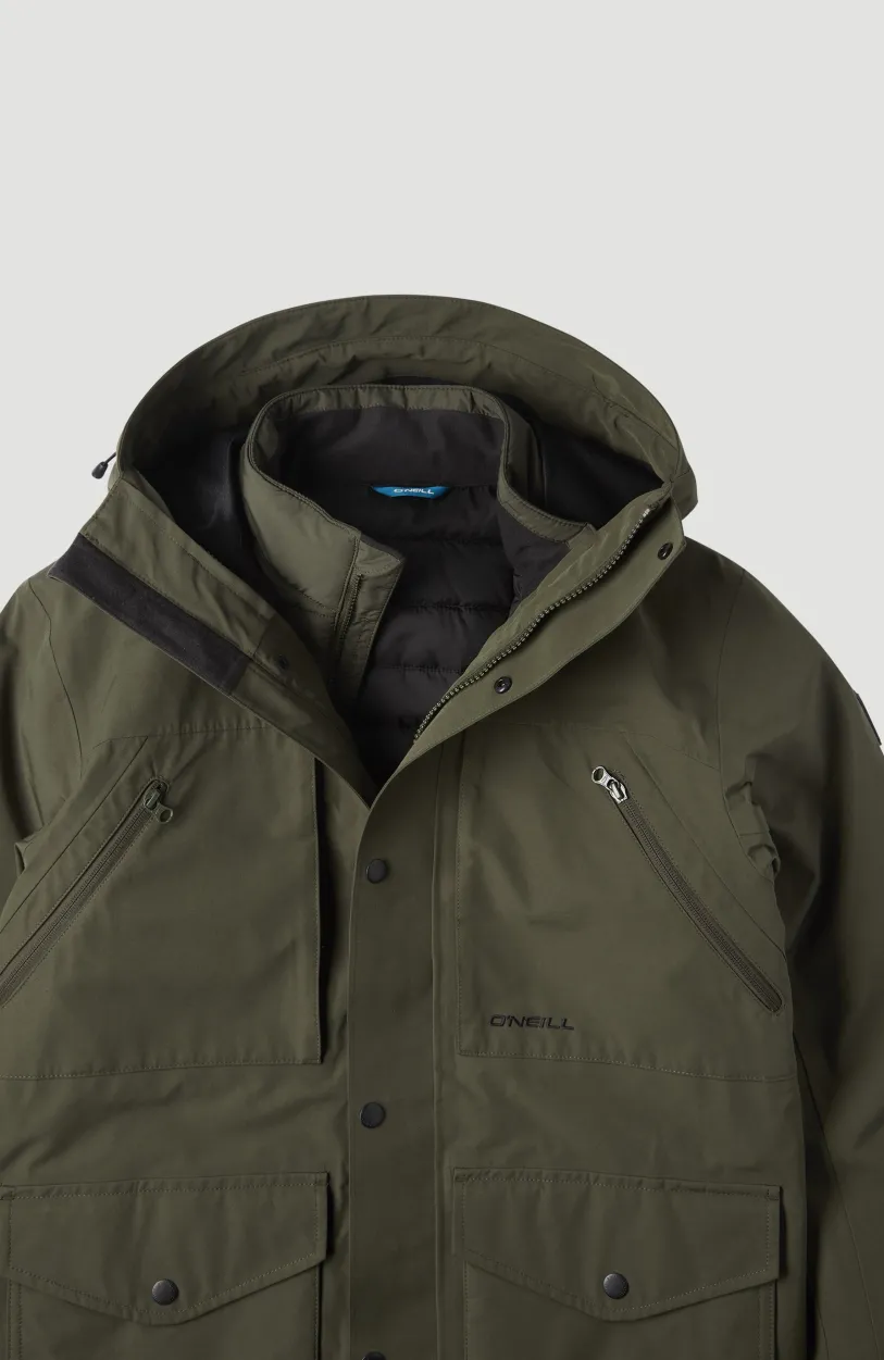 Hot O’Neill Parka O'Neill TRVLR Series Journey Shell | Forest Night