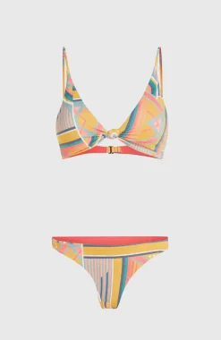 O’Neill Pismo Flamenco Women Of The Wave Bikini | Yellow Art Geo