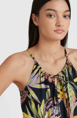 Sale O’Neill Playsuit Leina | Black Tropical Flower