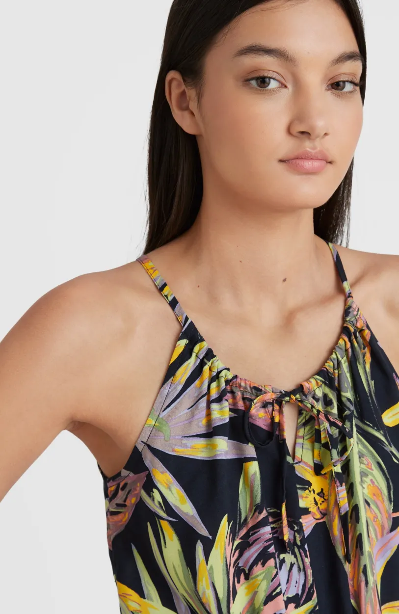 Sale O’Neill Playsuit Leina | Black Tropical Flower