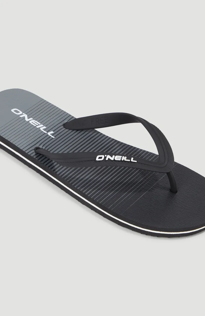 Clearance O’Neill Profile Graphic Slippers | Black Simple Gradient B Panel