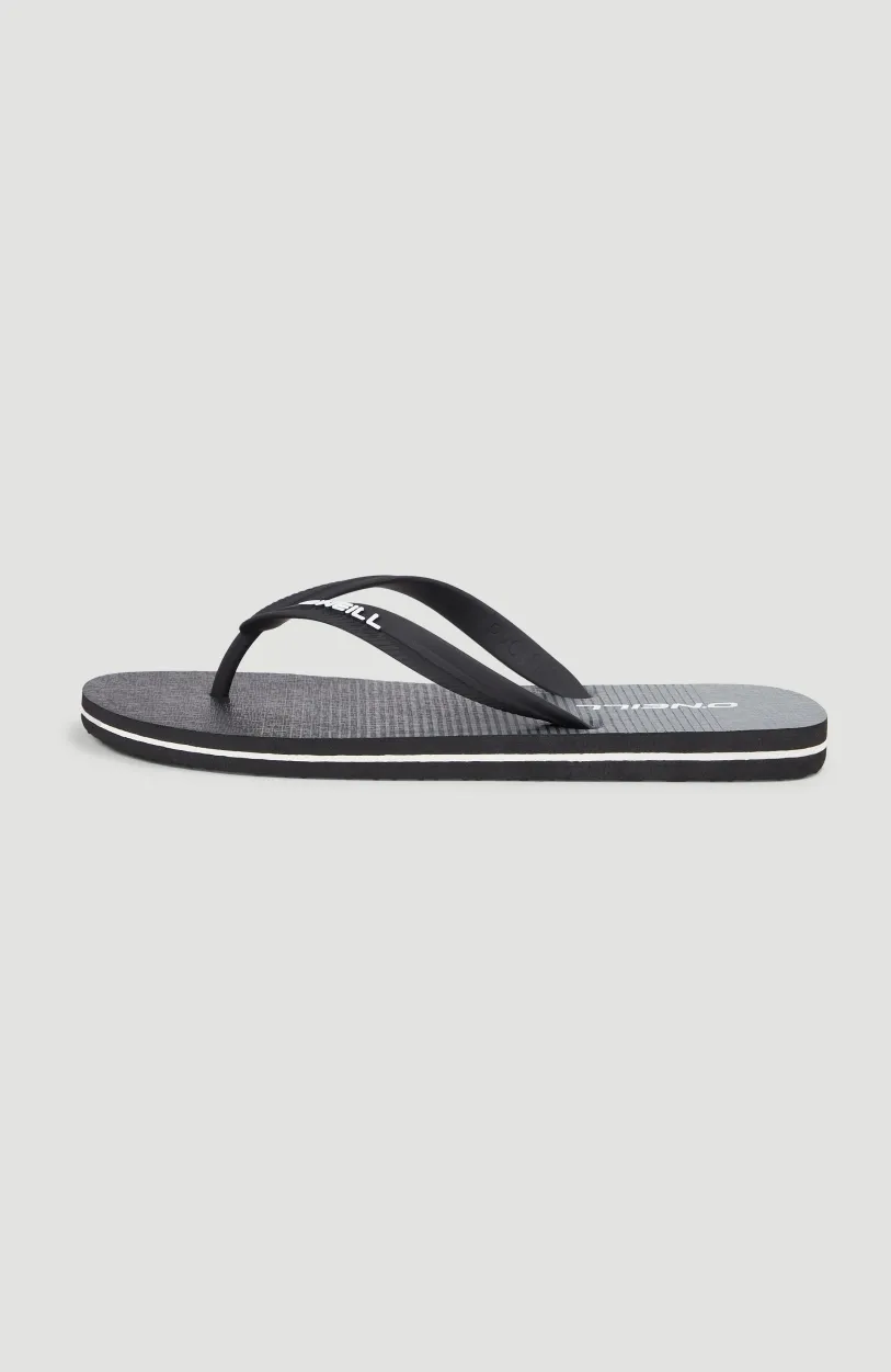 Clearance O’Neill Profile Graphic Slippers | Black Simple Gradient B Panel