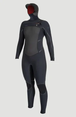 Online O’Neill Psycho Tech 6/4mm Chest Zip Full Wetsuit Met Kap | BLACK/BLACK
