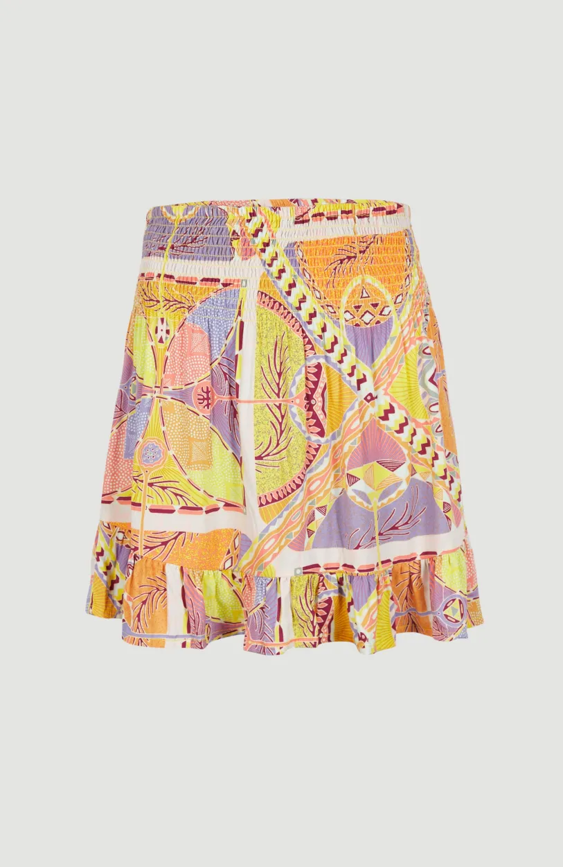 O’Neill Rokje Lilia Met Smokdetails | Yellow Scarf Print