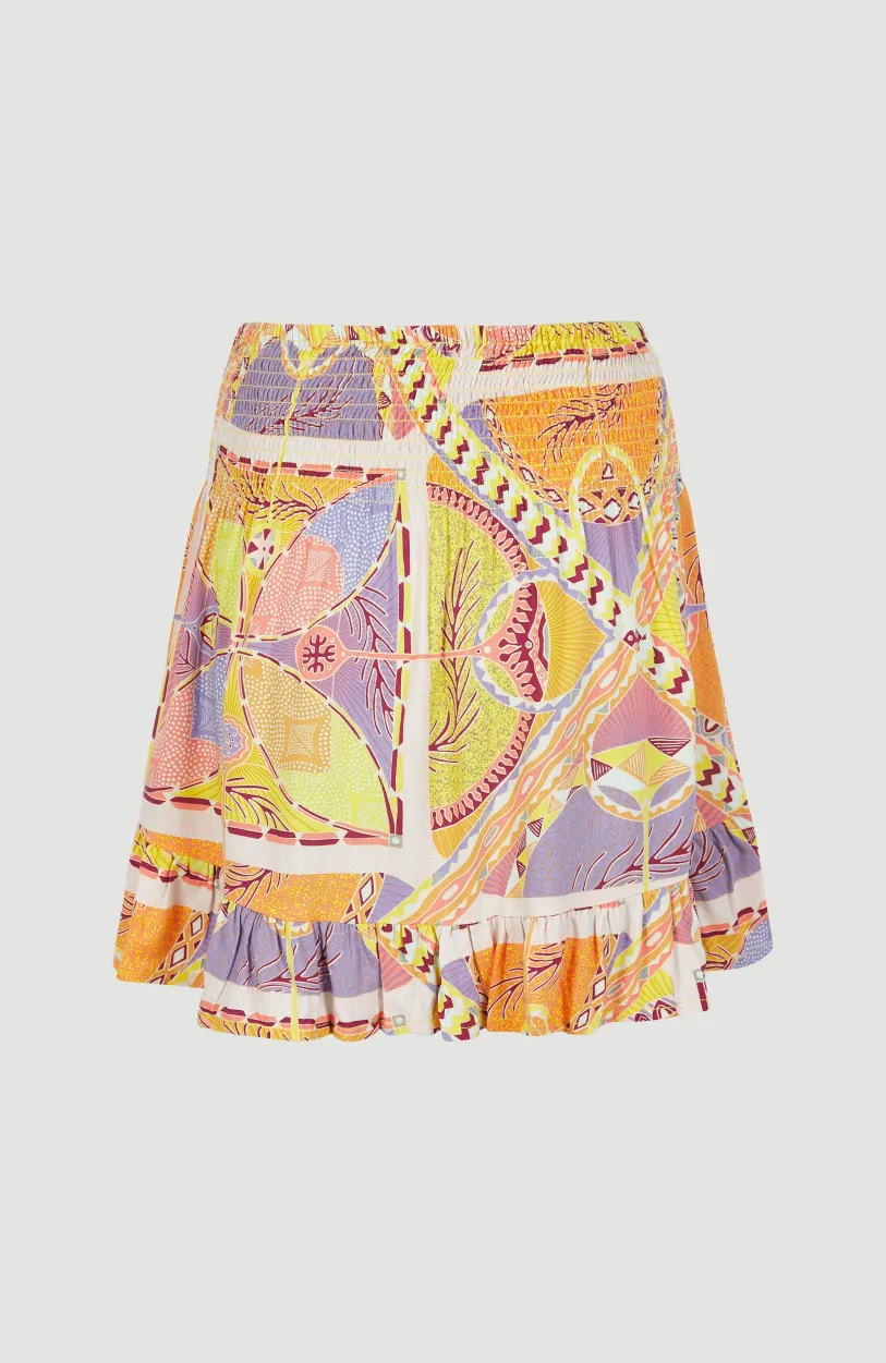 O’Neill Rokje Lilia Met Smokdetails | Yellow Scarf Print