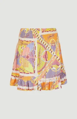O’Neill Rokje Lilia Met Smokdetails | Yellow Scarf Print