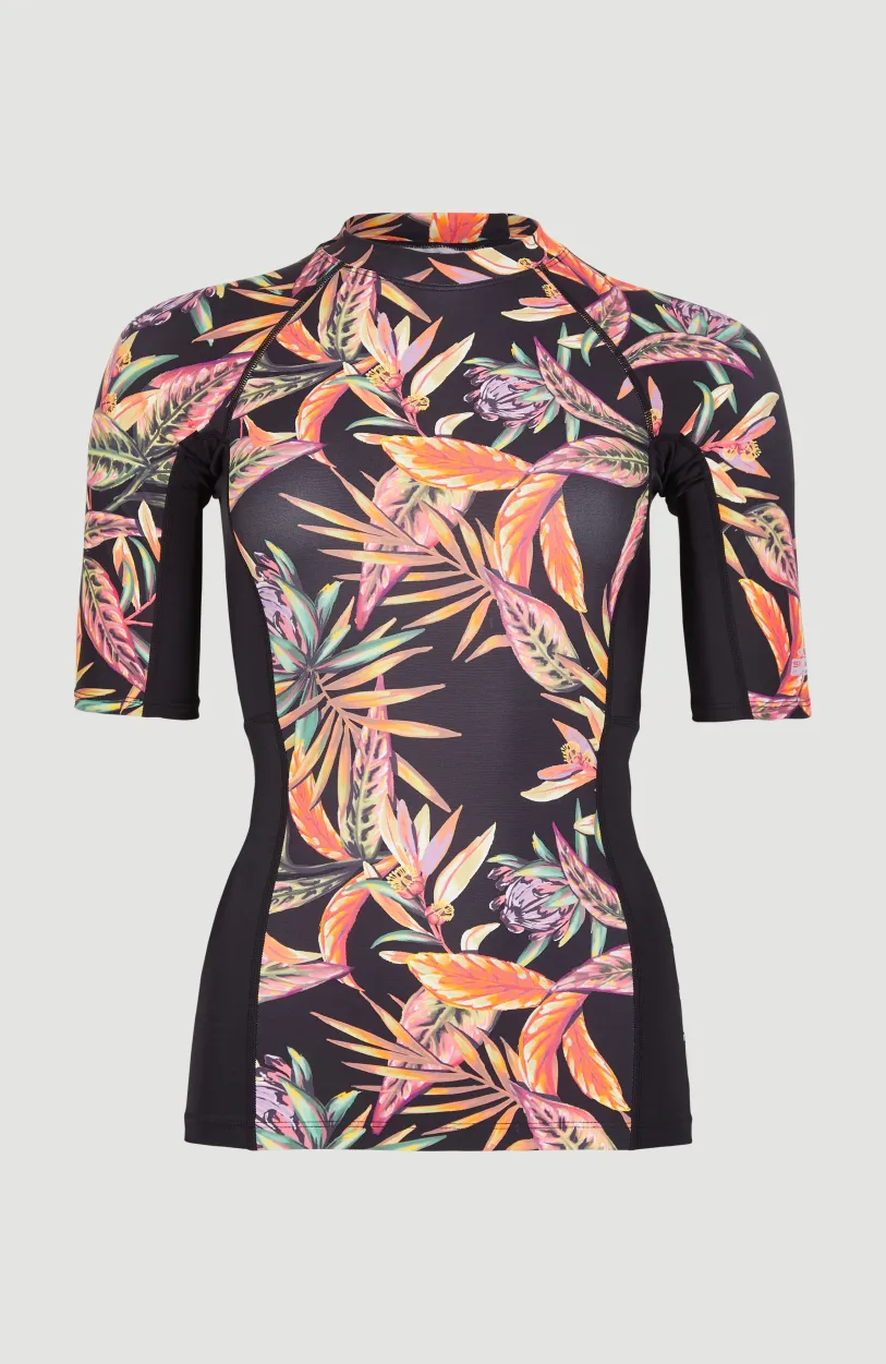 Online O’Neill Shirt Anglet Met Korte Mouwen En Beschermingsfactor UPF 50+ | Black Tropical Flower