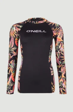 Sale O’Neill Shirt Anglet Met Lange Mouwen En Beschermingsfactor UPF 50+ | Black Tropical Flower