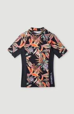Discount O’Neill Shirt O'Neill Printed Met Korte Mouwen | Black Tropical Flower