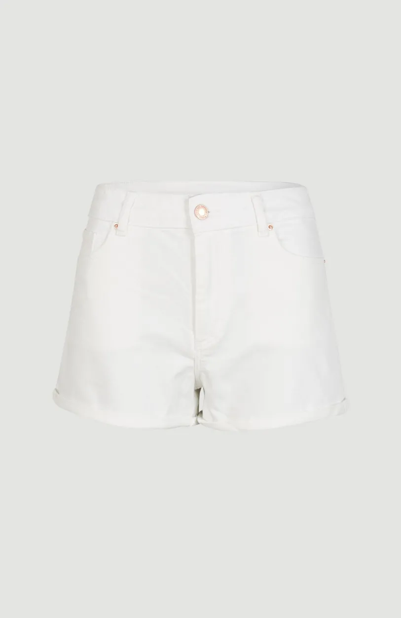Clearance O’Neill Short Essential Stretch Met Halfhoge Taille | Snow White