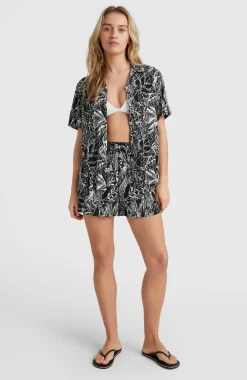 Discount O’Neill Short Java Wave Met Hoge Taille | White . Black Comic Seaweed