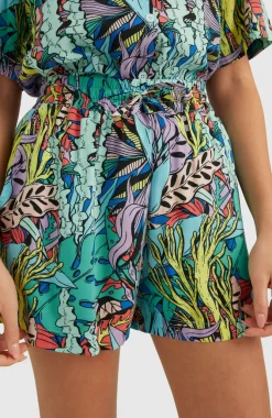 Sale O’Neill Short Java Wave Met Hoge Taille | Blue Comic Seaweed