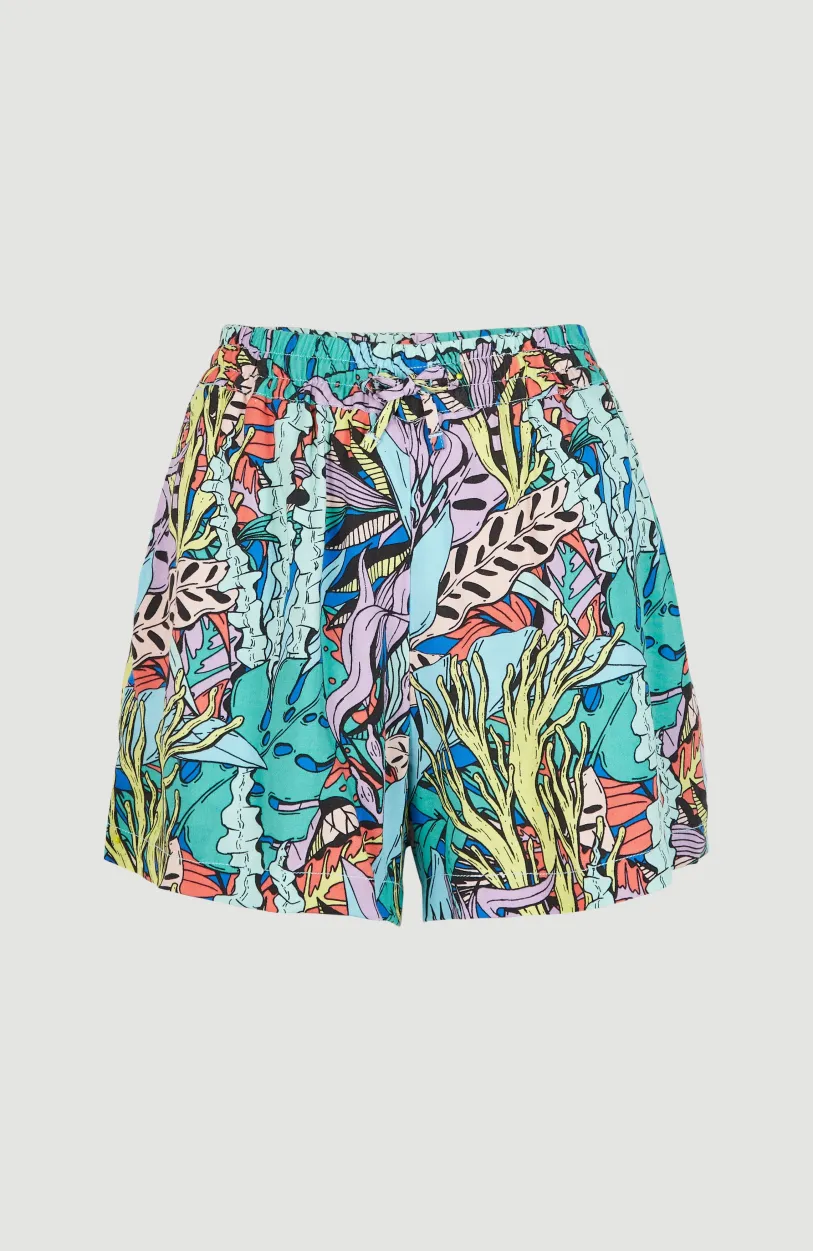 Sale O’Neill Short Java Wave Met Hoge Taille | Blue Comic Seaweed
