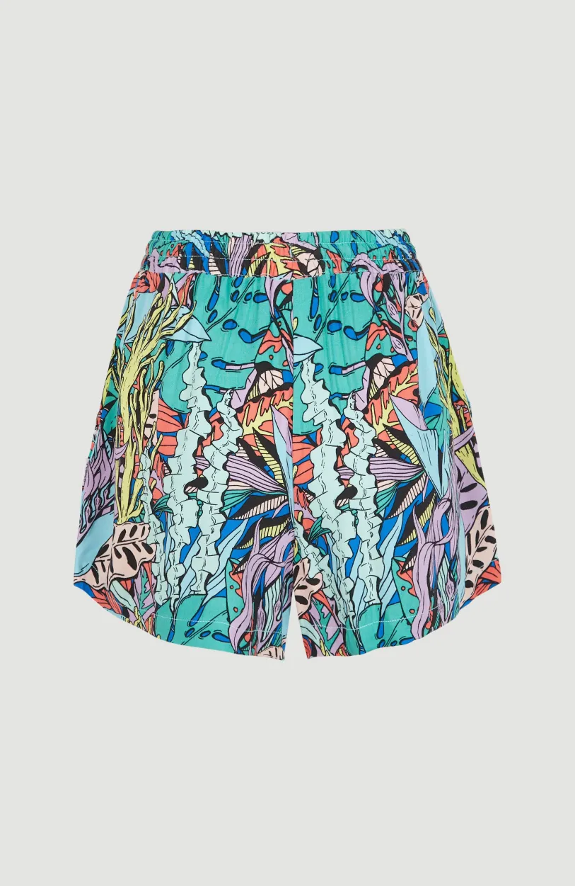 Sale O’Neill Short Java Wave Met Hoge Taille | Blue Comic Seaweed