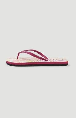 Sale O’Neill Slippers Profile Graphic | Yellow Scarf Print