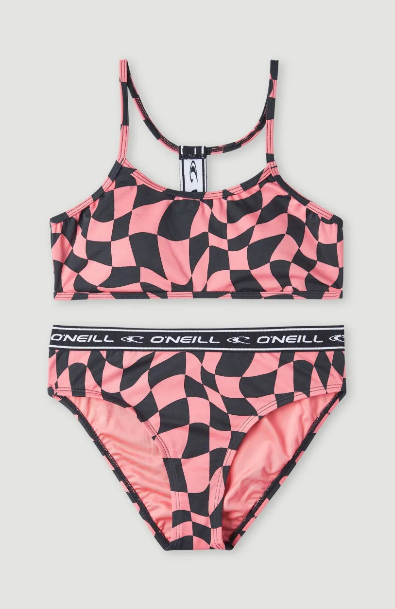 Online O’Neill Sportclub Active Bralette Bikiniset | Pink Checkboard