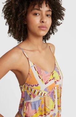 Discount O’Neill Strandjurk Malu | Yellow Scarf Print