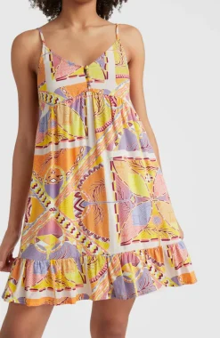 Discount O’Neill Strandjurk Malu | Yellow Scarf Print