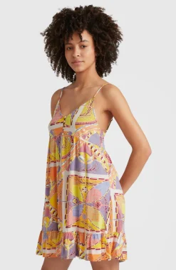 Discount O’Neill Strandjurk Malu | Yellow Scarf Print