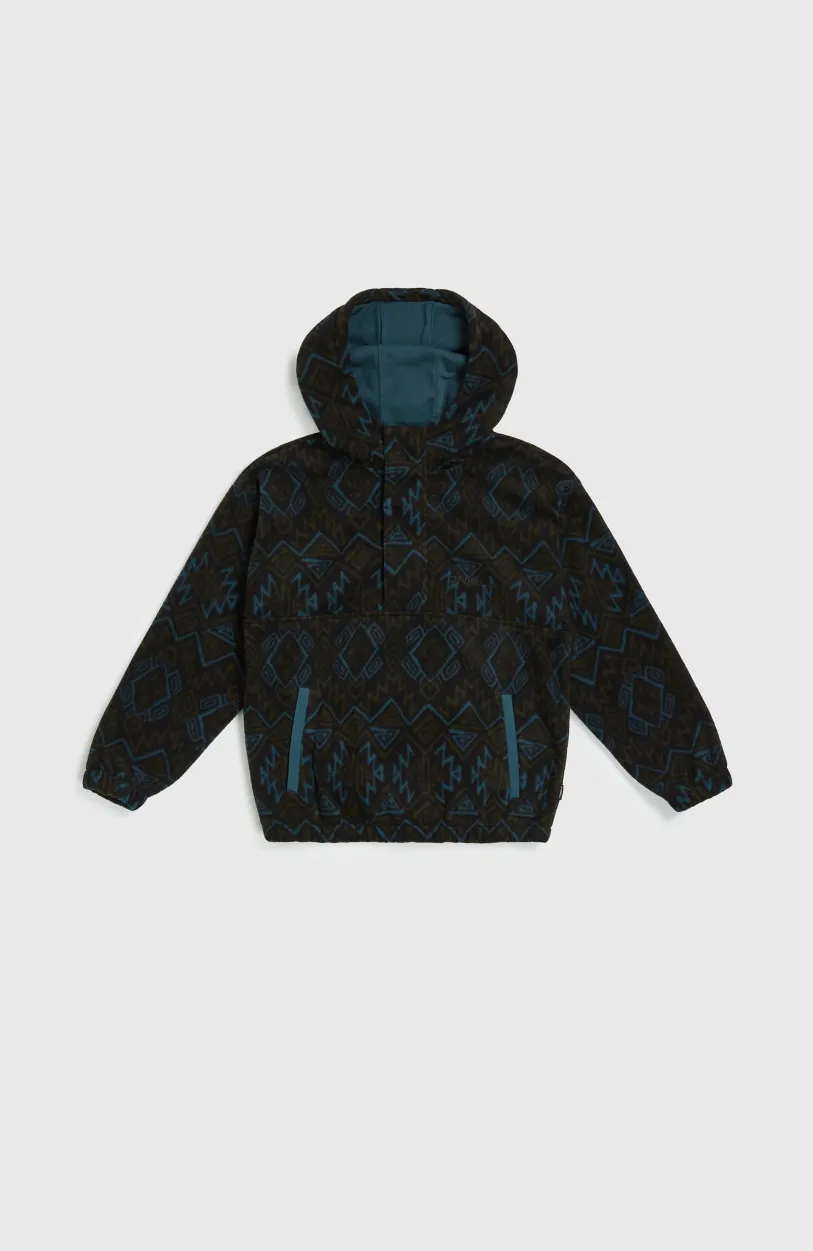 O’Neill Superfleece Hoodie Met Halve Rits | Black Retro Ikat
