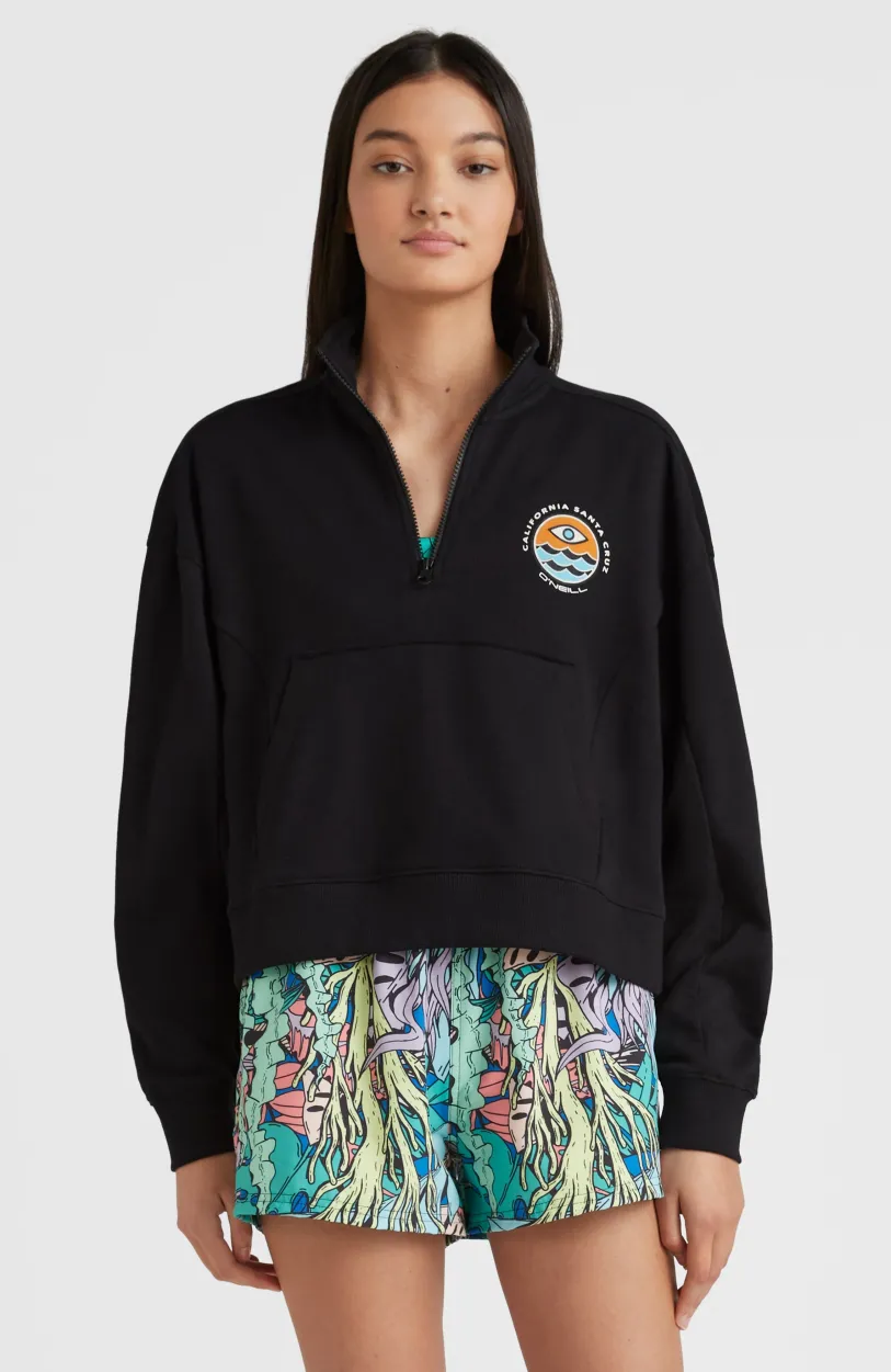 Discount O’Neill Sweater Cove Met Halve Rits | Black Out