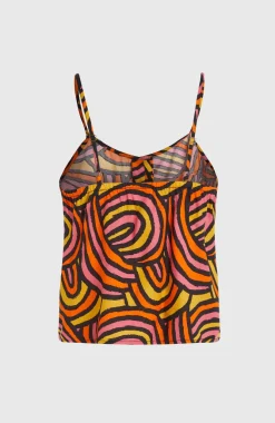Best O’Neill Tiare Woven Tanktop | Orange Rainbow Stripe
