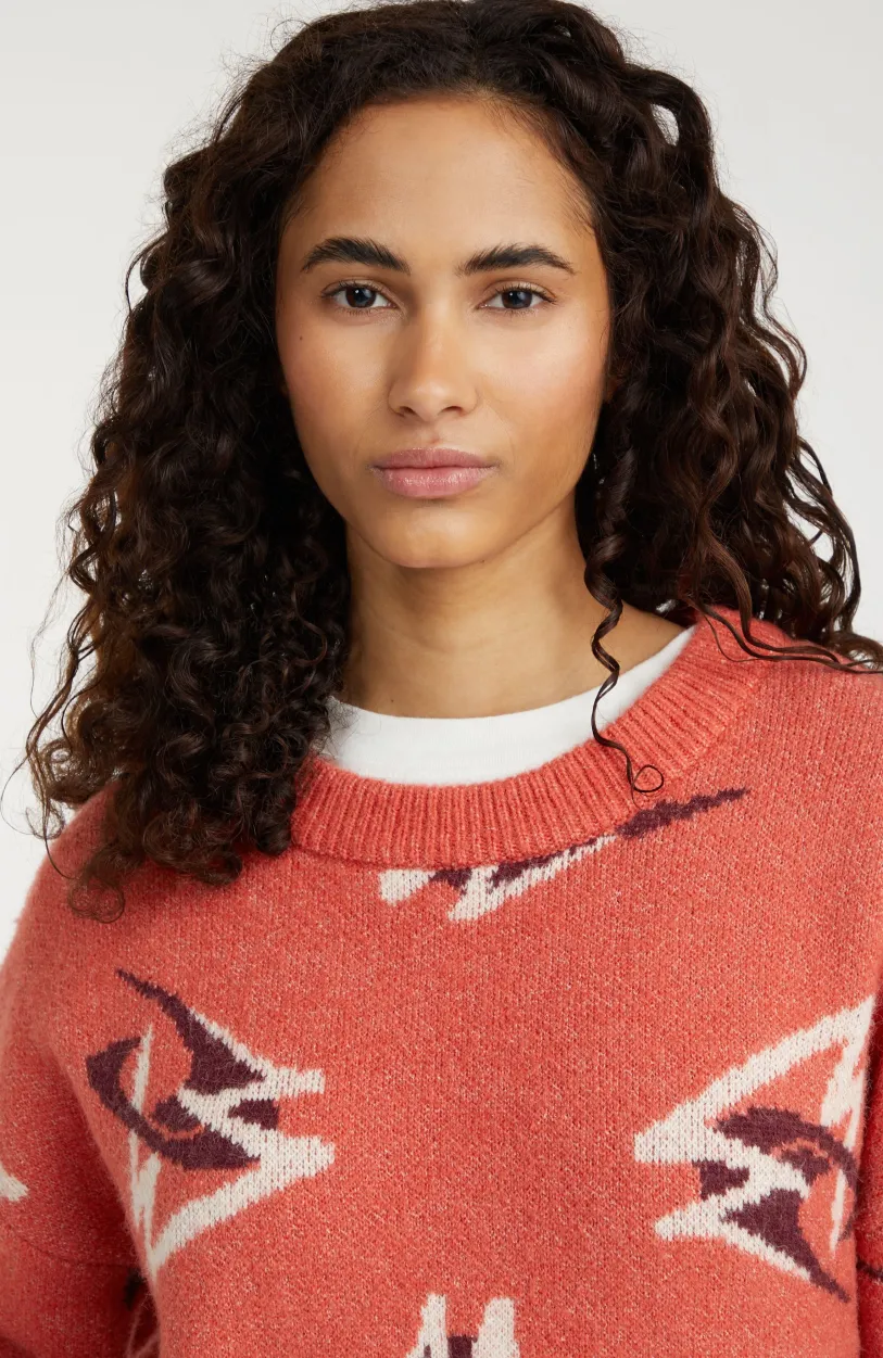 Outlet O’Neill Trui Anchorage Knit | Red Knit Mountains