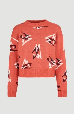 Outlet O’Neill Trui Anchorage Knit | Red Knit Mountains