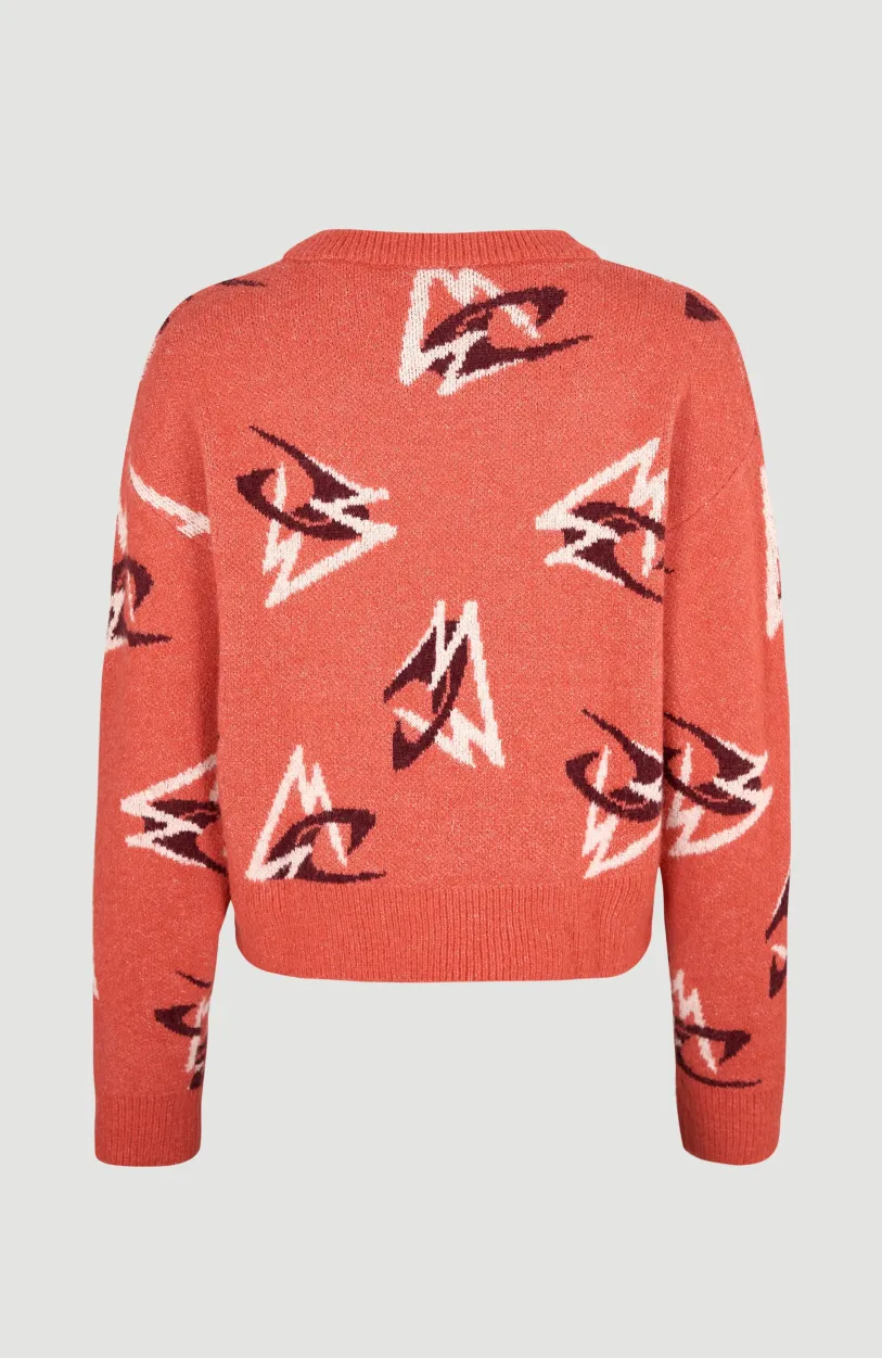 Outlet O’Neill Trui Anchorage Knit | Red Knit Mountains