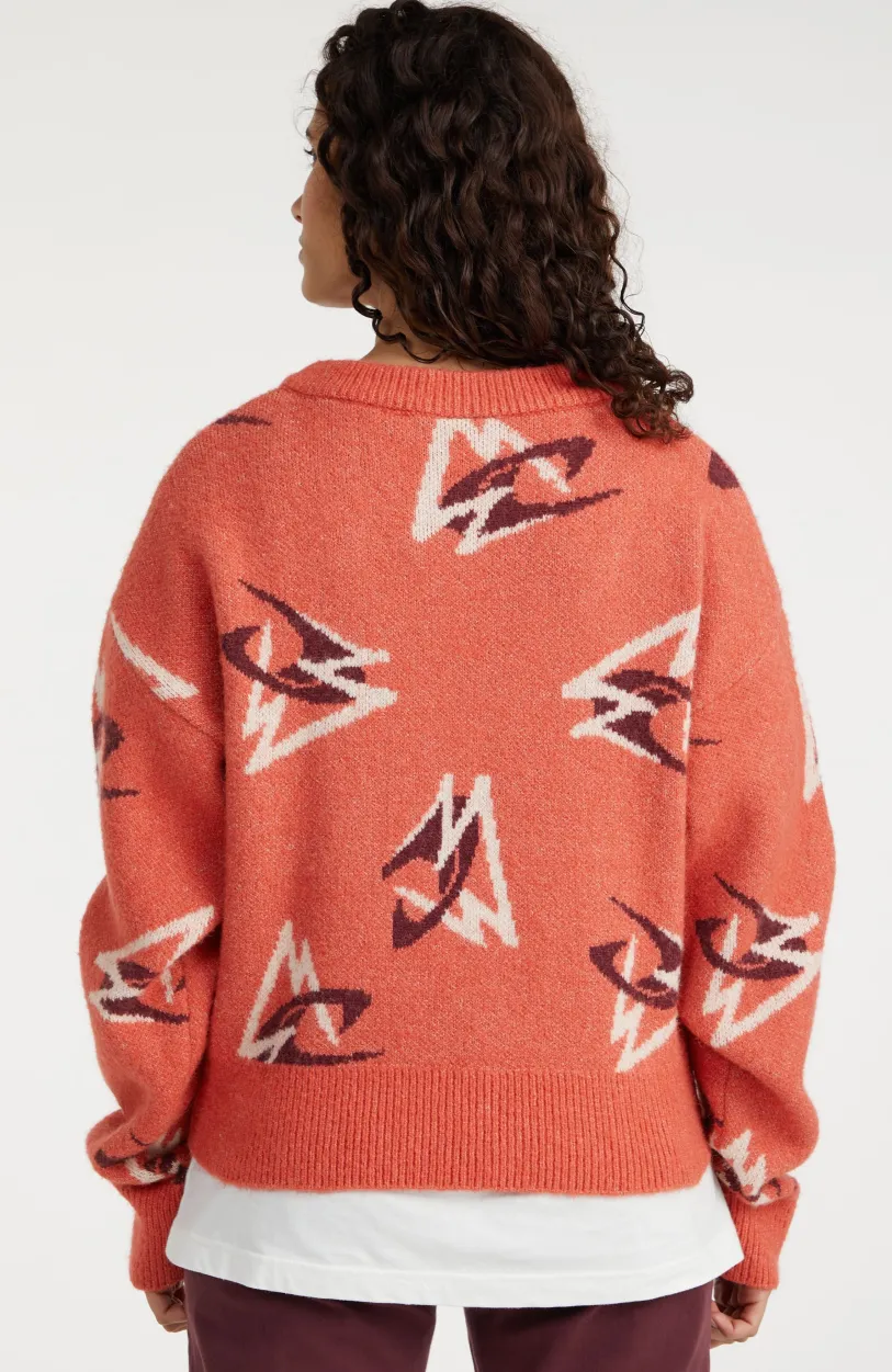 Outlet O’Neill Trui Anchorage Knit | Red Knit Mountains