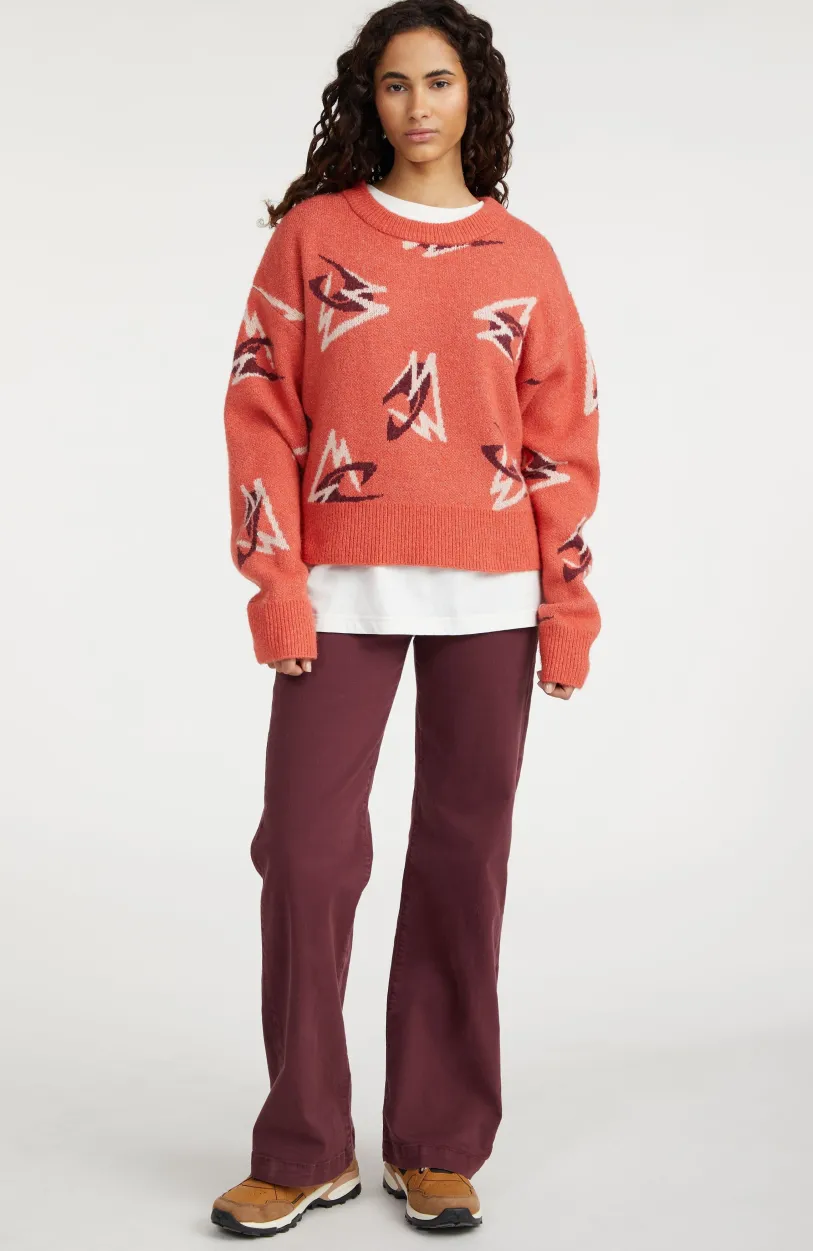 Outlet O’Neill Trui Anchorage Knit | Red Knit Mountains