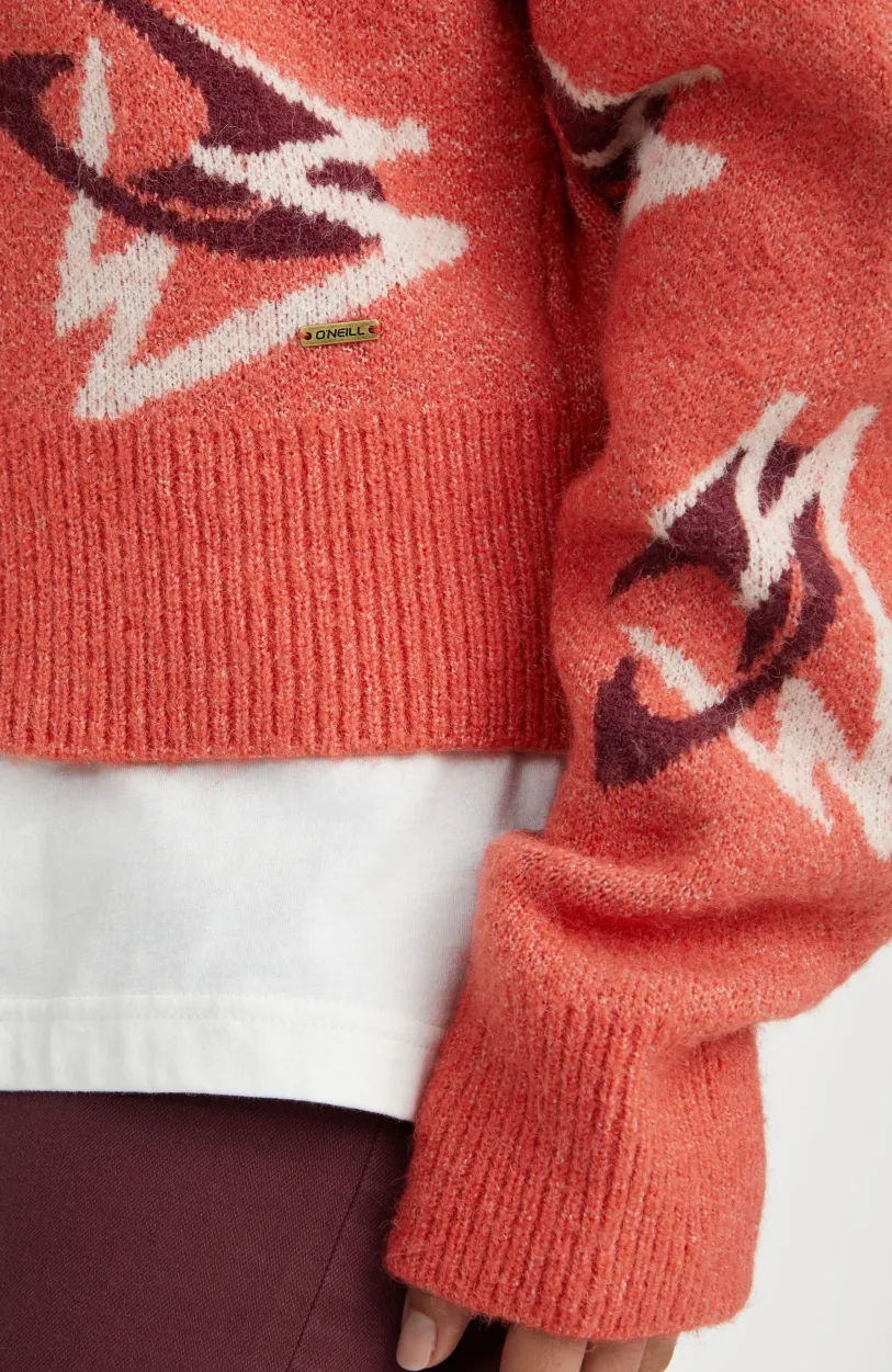 Outlet O’Neill Trui Anchorage Knit | Red Knit Mountains