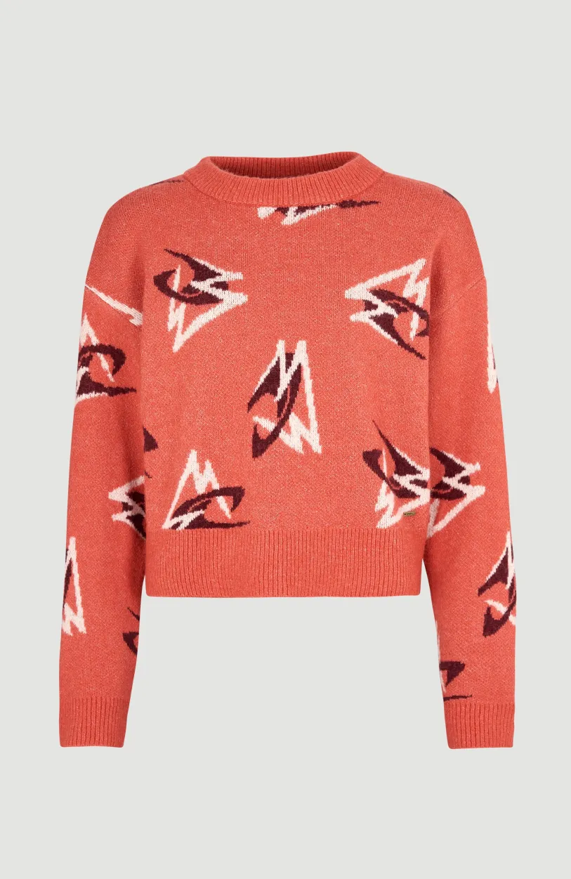 Outlet O’Neill Trui Anchorage Knit | Red Knit Mountains