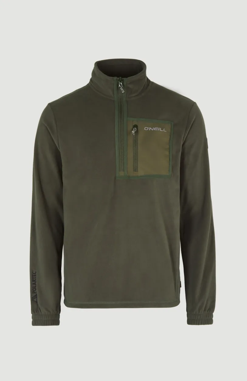 Hot O’Neill Trui Utility Light Fleece Met Halve Rits | Forest Night