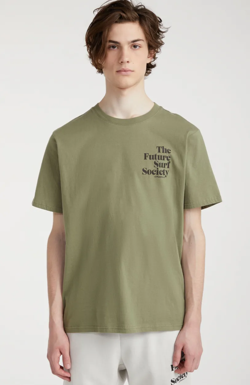 Online O’Neill T-shirt Future Surf Society | Deep Lichen Green